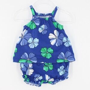 Carter's 2-Piece Floral Halter Top and Bloomers Set 6 Months Blue
